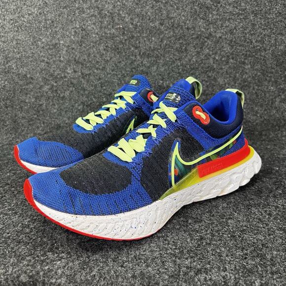 Nike React Infinity Run Flyknit 2 Kelly Anna London Shoes Men 8.5 Blue Sneakers - Picture 1 of 8